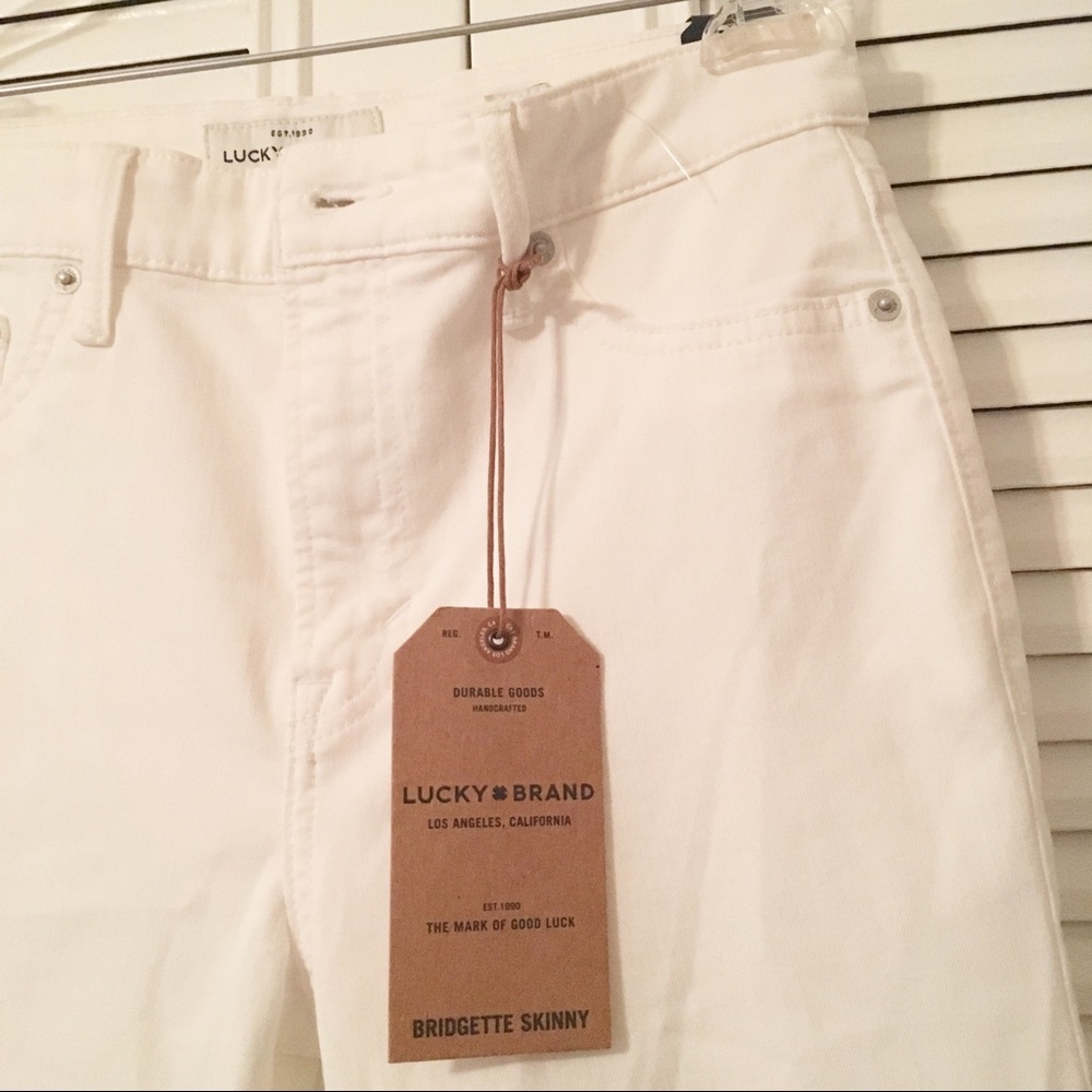 Lucky Brand Bridgette skinny white jean